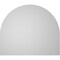 Ekena Millwork Round Top Surface Mount PVC Gable Vent w/ 2"W x 1-1/2"P Brickmould Frame, 40"W x 34"H GVPRT40X3402SN - alternate 3